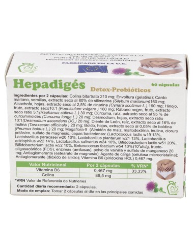 Dis Hepadiges 500Mg 60Caps