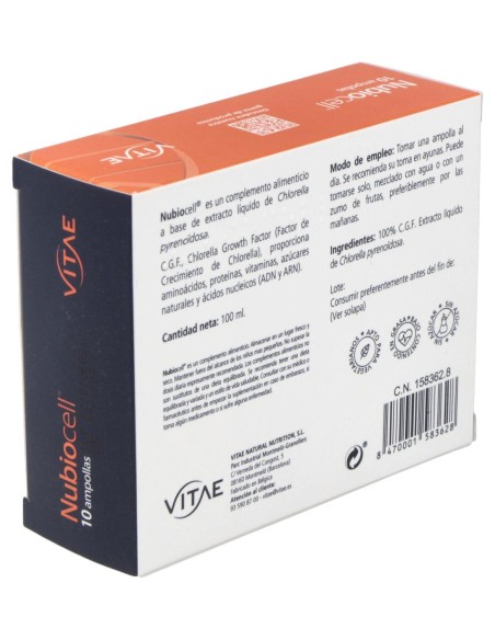 Nubiocell (Chlorella) Puro 10Viales