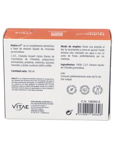 Nubiocell (Chlorella) Puro 10Viales