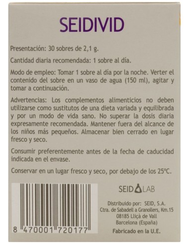 Seidivid 30 Sobres - Seid