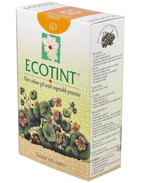 Ecotint Tinte Cabello 6D Rubio Oscuro Dorado 130Ml