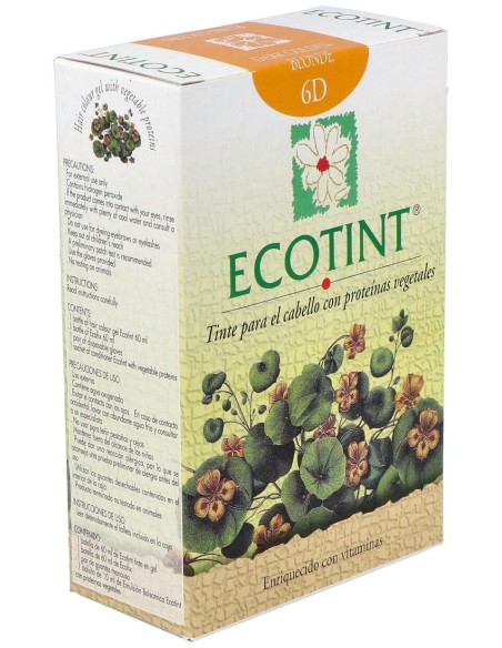 Ecotint Tinte Cabello 6D Rubio Oscuro Dorado 130Ml