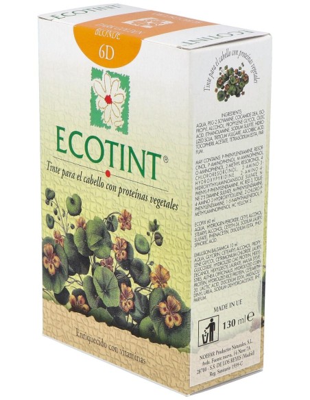 Ecotint Tinte Cabello 6D Rubio Oscuro Dorado 130Ml