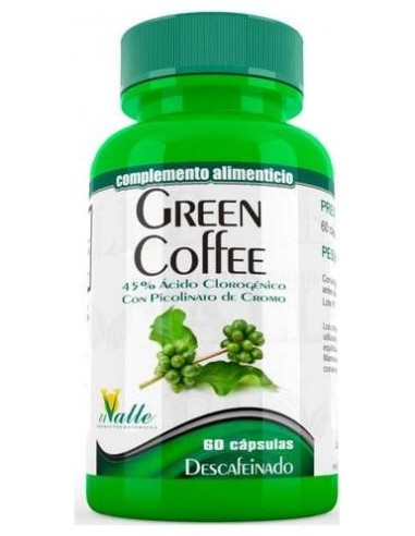 El Valle Green Coffee Cafe Verde Descafeinado 60Caps