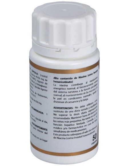 Holovit Niacina No Ruborizante 500Mg. 50Cap.