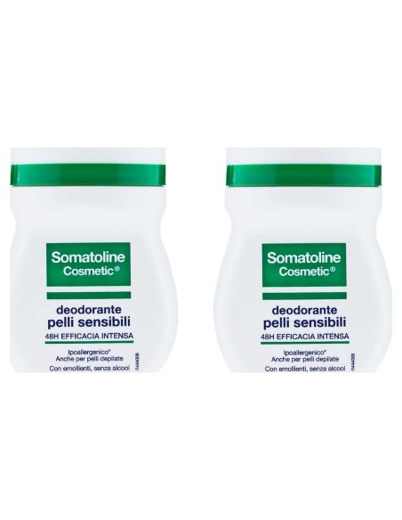 Duplo Somatoline Desodorante Piel Sensible Roll-On, 2 X 50 Ml