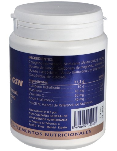 Colageno Gsn Con Acido Hialuronico Limon 340Gr.