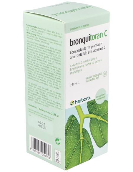 Herbora Herbora Bronquitoran Jarabe 250Ml