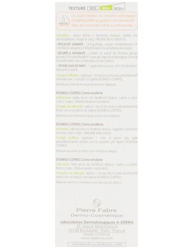 A-Derma Exomega D.E.F.I. Crema Emoliente, 50 Ml