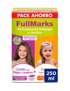 Kit Fullmarks Antipiojos Loción Pediculicida + Champú Post-Tratamiento, 1 Ud
