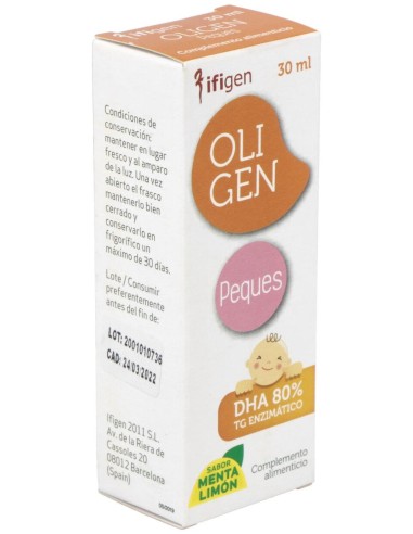 Oligen Peques Dha 80% Tg Enzimatico 30Ml.
