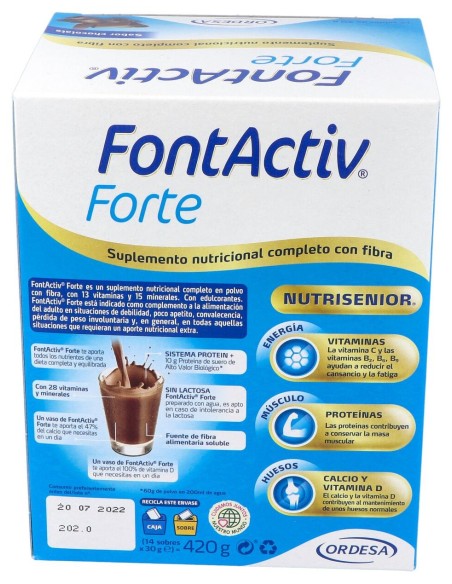 Fontactiv Forte Sabor Chocolate 30G 14 Sobres