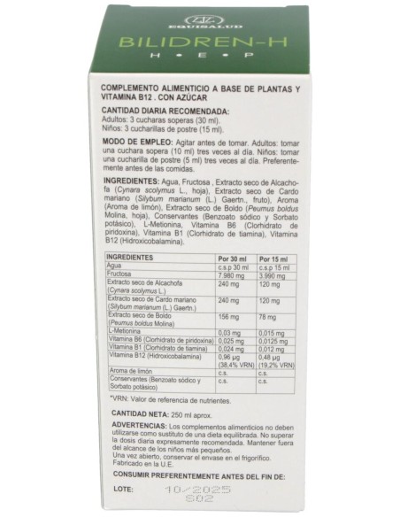 Internature Bilidren-H Jarabe 250Ml