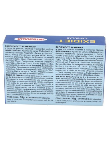 Integralia Exidiet Vientre Plano 60Caps