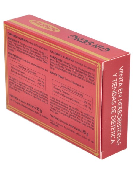 Integralia Ginseng Rojo Coreano 500Mg 60Caps