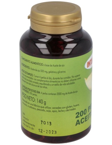 Aceite De Ajo 200Perlas