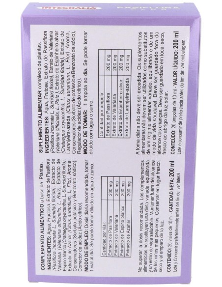Integralia Pasiflora Plus 20 Ampollas