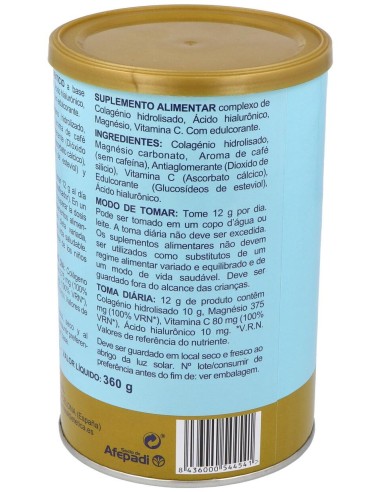 Integralia Colágeno Soluble Plus Hialurónico Magnesio Sabor Café 360G