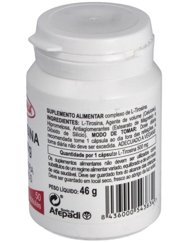 Integralia L-Tirosina 500Mg 50Vcaps