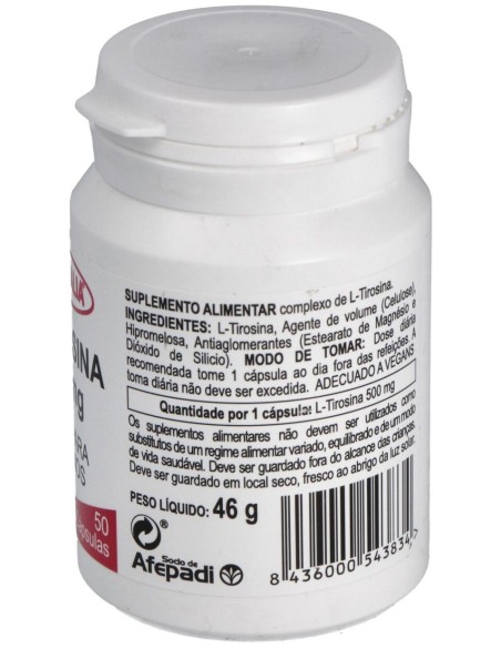 Integralia L-Tirosina 500Mg 50Vcaps