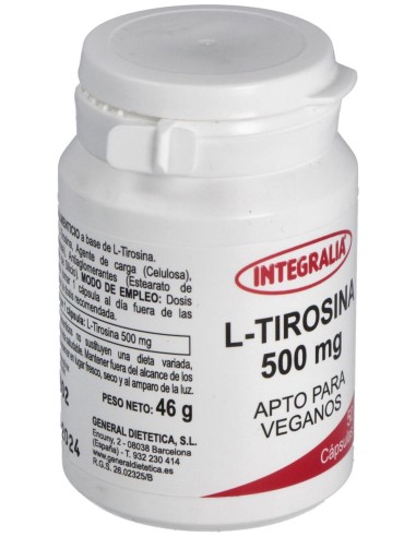 Integralia L-Tirosina 500Mg 50Vcaps