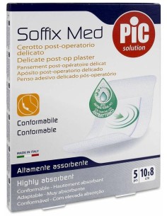 Pic Soffix Med Antibacteriano Post Op Aposito Adhesivo 10 X 8 C