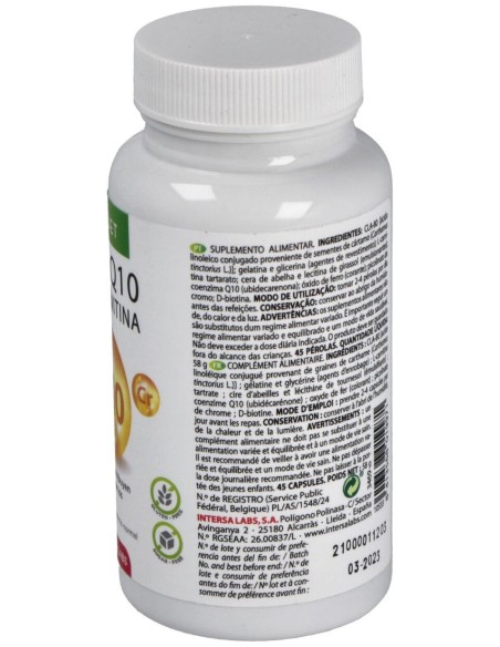 Intersa Bisiluet Cla + Q10 + L Carnitina 45Caps