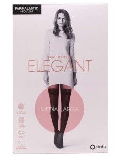 Farmalastic Novum Elegant Media Larga Compresión Ligera T4 Antracita, 1 Par