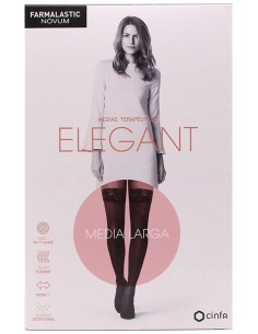 Farmalastic Novum Elegant Media Larga Compresión Ligera T4 Antracita, 1 Par 2