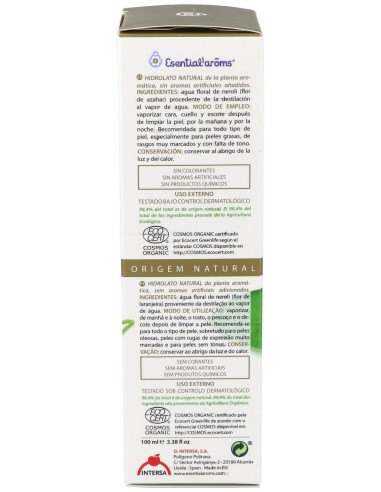 Esential Aroms Agua Floral Neroli De Azahar 100Ml