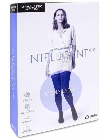 Farmalastic Novum Media Larga Intelligent Plus Compresion Normal Caviar T-1