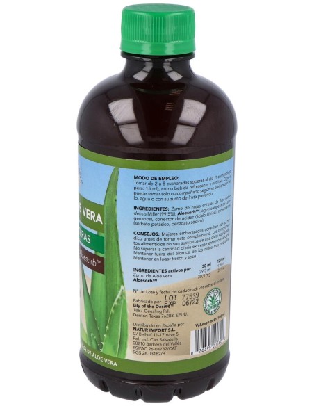 Gel De Aloe Vera 99% 946 Ml.(Oral)