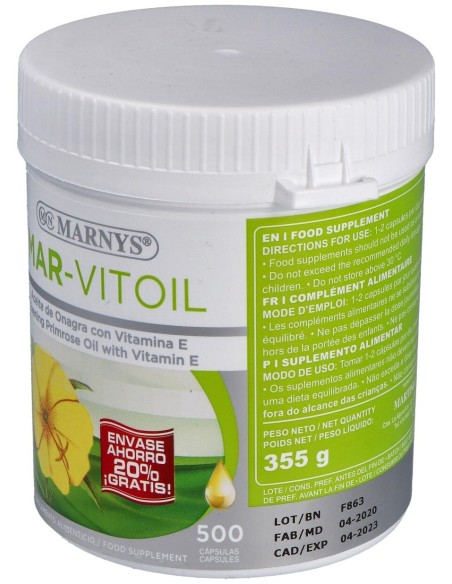 Marnys Mar-Vitoil Aceite De Onagra 500Mg 500Caps
