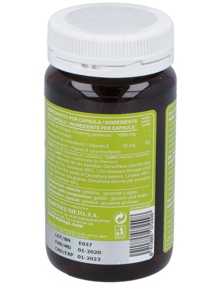 Marnys Mar-Vitoil Plus Aceite Onagra 1050Mg 60Caps