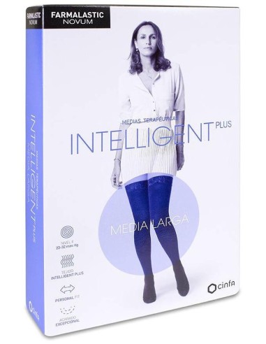 Farmalastic Novum Intelligent Plus Media Larga Compresión Normal Color Caviar T-3 1Ud