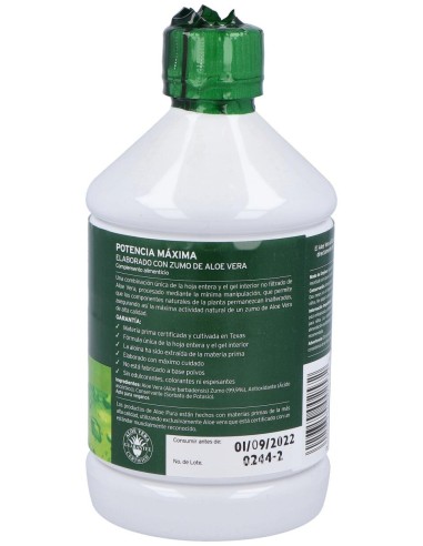 Aloe Pura Jugo Aloe Vera Fuerza Máxima 500Ml