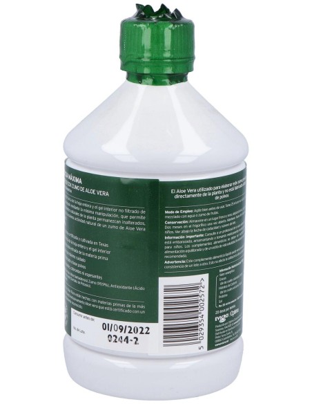 Aloe Pura Jugo Aloe Vera Fuerza Máxima 500Ml