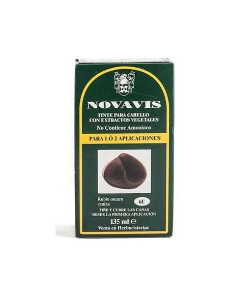 Tinte Novavis 6C Rubio Oscuro Ceniza 120Ml.