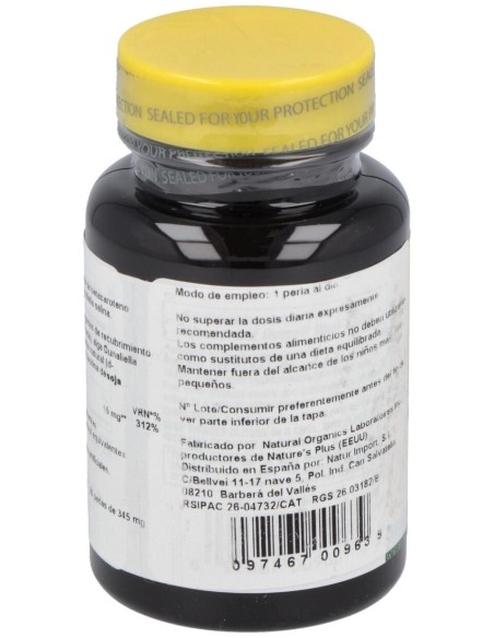 Nature'S Plus Beta Caroteno 90 Perlas