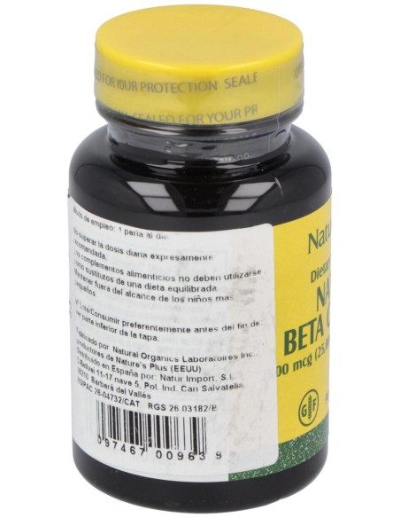 Nature'S Plus Beta Caroteno 90 Perlas
