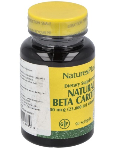 Nature'S Plus Beta Caroteno 90 Perlas
