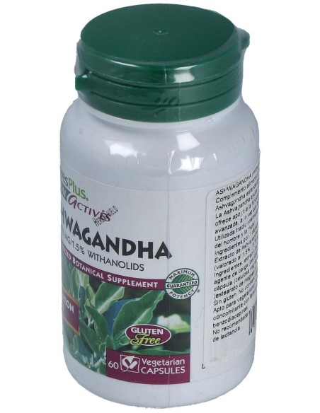 Ashwaganda Raiz 450Mg. 60Cap. Herbal Actives