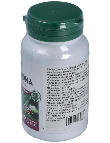 Ashwaganda Raiz 450Mg. 60Cap. Herbal Actives