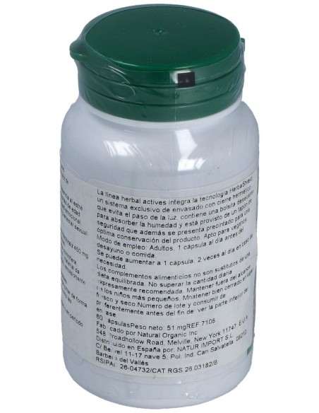 Ashwaganda Raiz 450Mg. 60Cap. Herbal Actives
