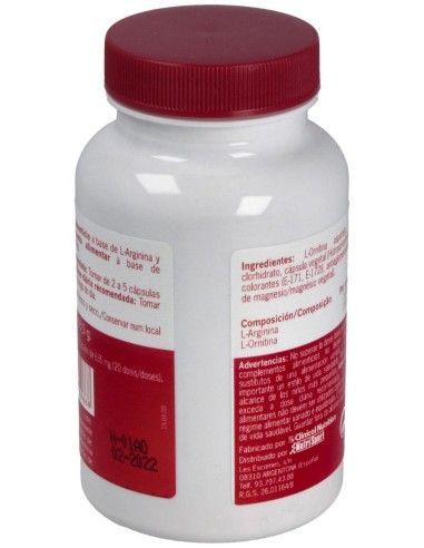Nutrisport L-Arginina + L-Ornitina 100 Caps 500Mg
