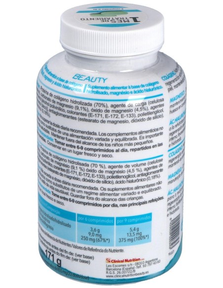 Clinical Nutrition Beauty Col Geno Y Magnesio Y Acido Hialur¢Nico 200 Comprimidos