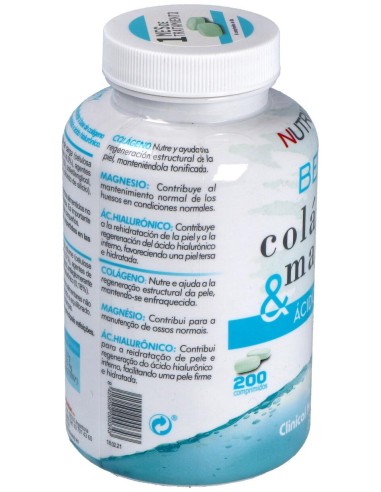 Clinical Nutrition Beauty Col Geno Y Magnesio Y Acido Hialur¢Nico 200 Comprimidos