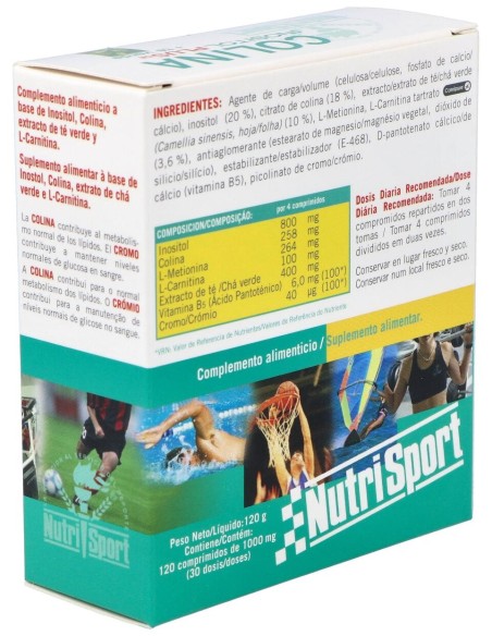 Nutrisport Colina Inositol Plus+ Té Verde 120Comp
