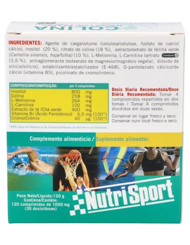 Nutrisport Colina Inositol Plus+ Té Verde 120Comp