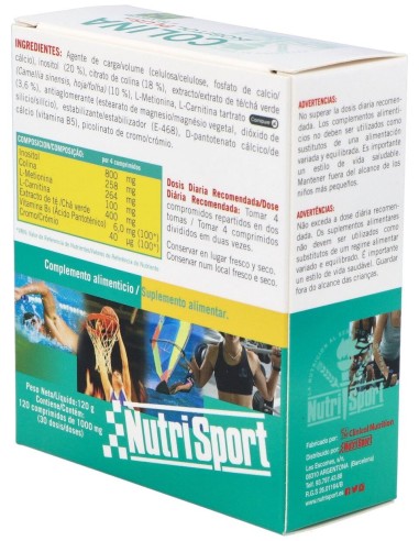 Nutrisport Colina Inositol Plus+ Té Verde 120Comp